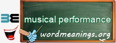 WordMeaning blackboard for musical performance